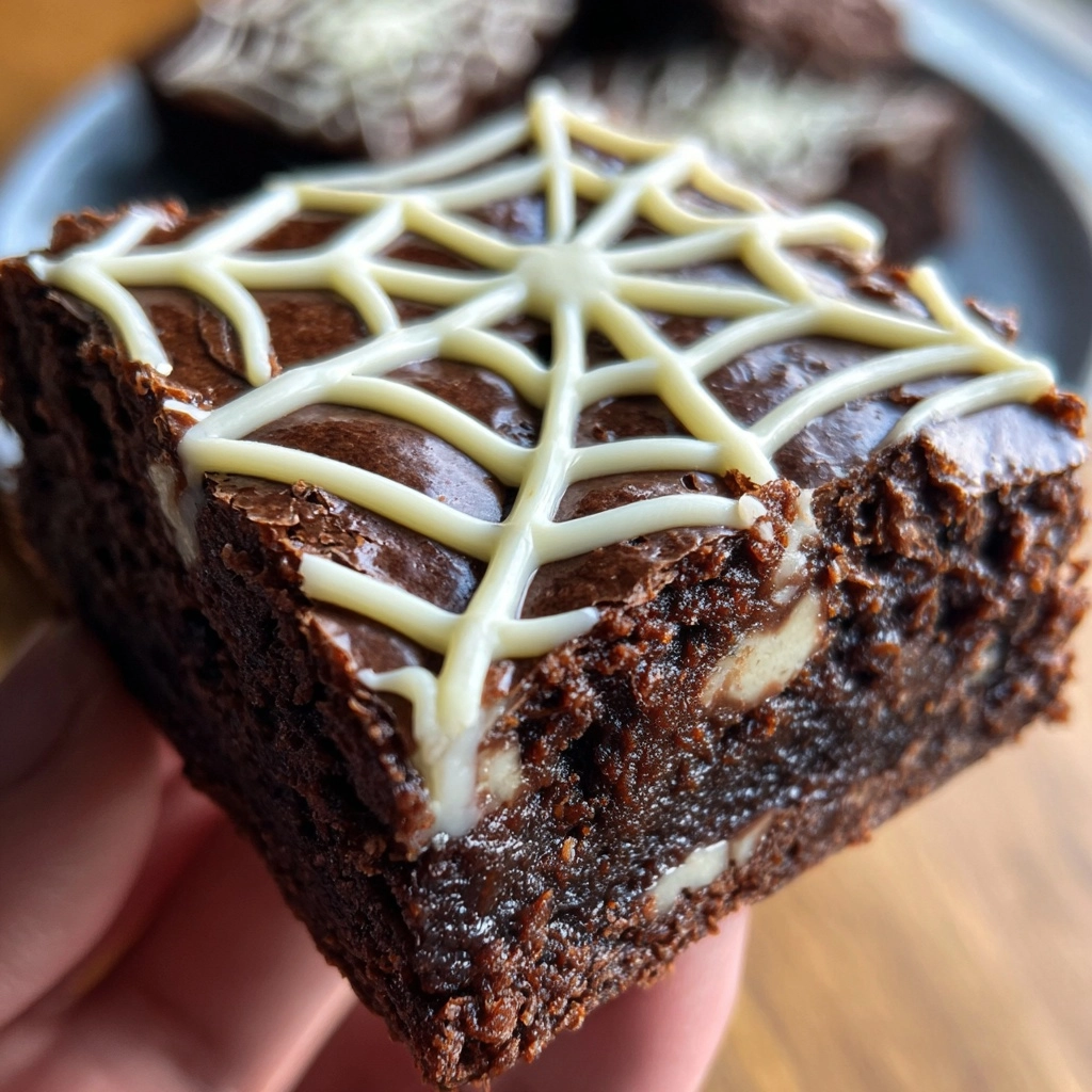Spiderweb Brownies (GF, DF options)