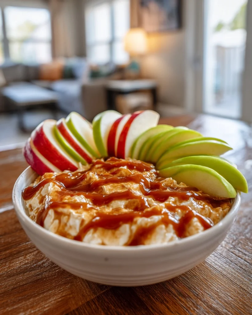 Caramel Apple Cheesecake Dip Recipe â€“ Easy Fall Party Dessert
