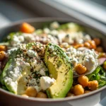 Chickpea Feta Avocado Salad