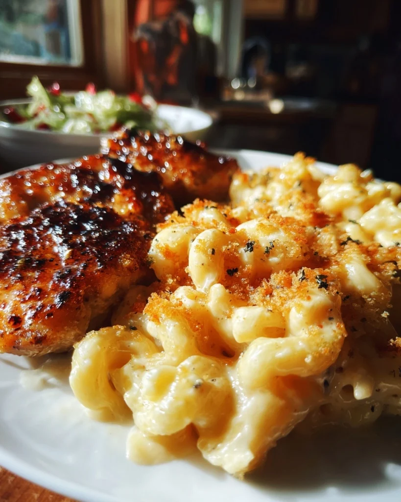 High Protein Honey Garlic Butter Chicken with Mac & Cheese - Maja's Recipes