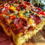 Low Carb Pizza Casserole is an easy keto dinner recipe