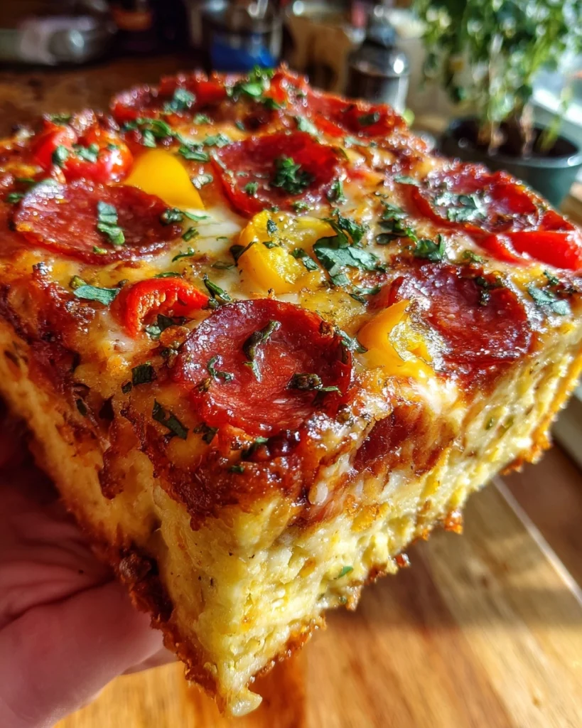 Low Carb Pizza Casserole is an easy keto dinner recipe
