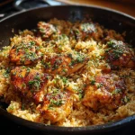 One-Pot Chicken and Rice with Scallion