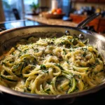 One-Pot Keto Vegetarian Zucchini Alfredo