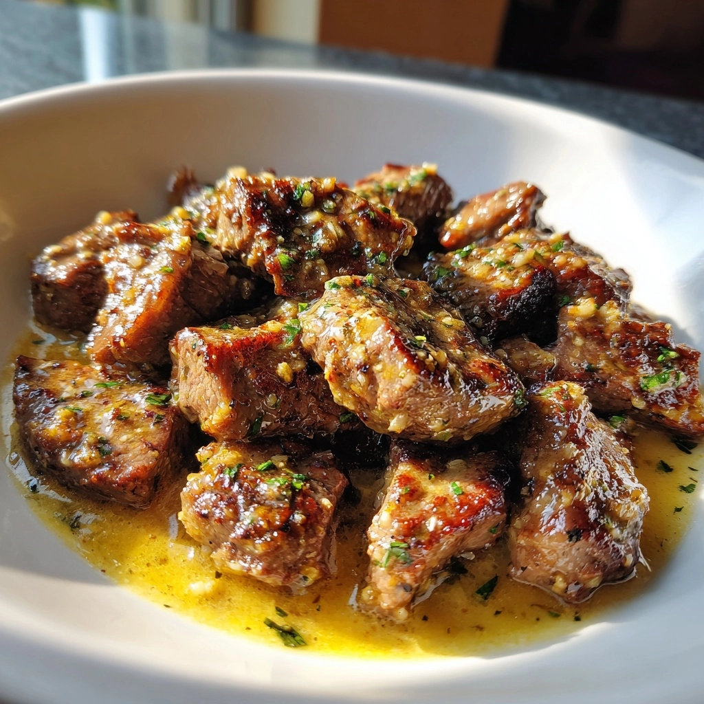 Savory Steak Bites with Garlic Butter and Parmesan Sauce
