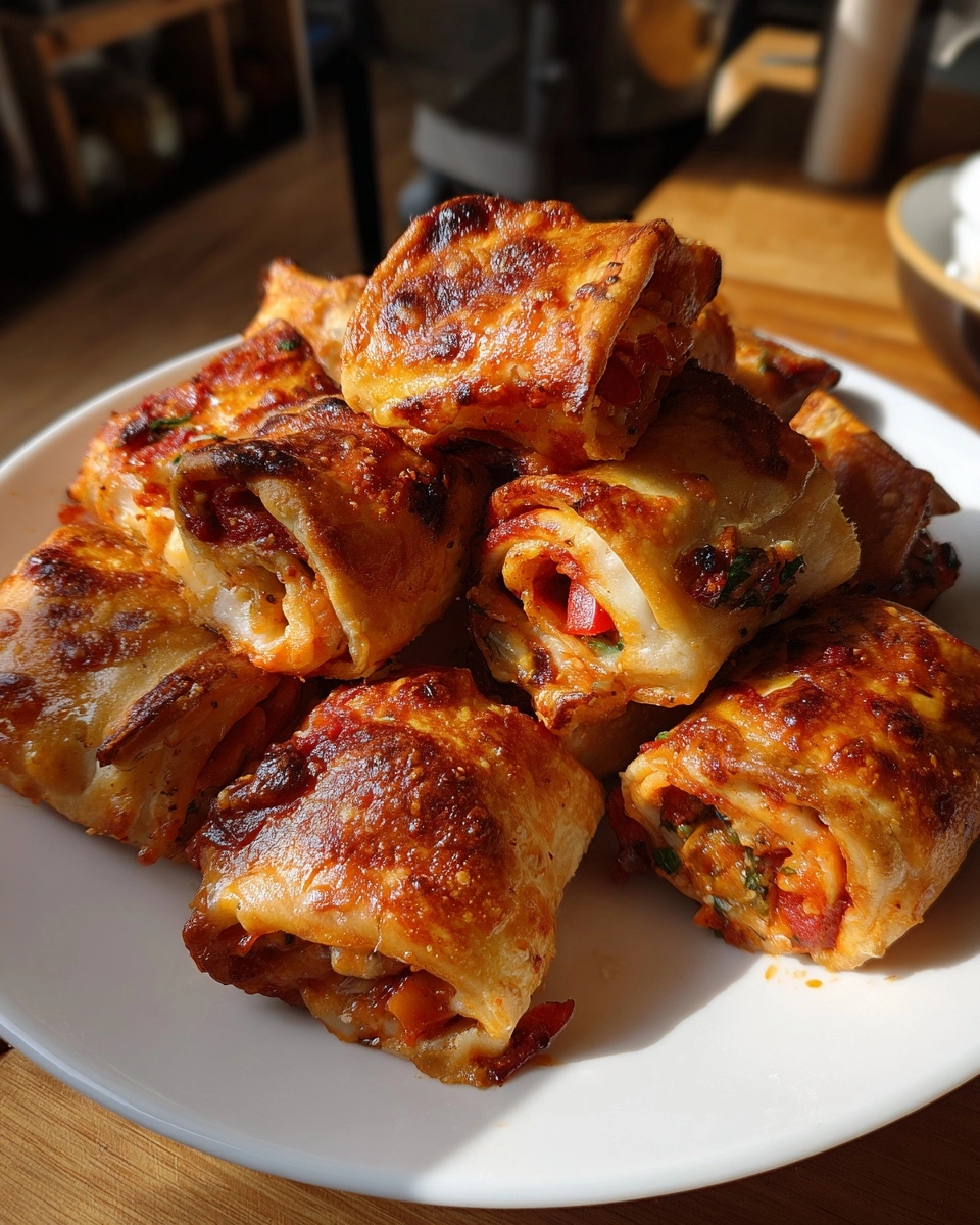 Savory Vegan Pizza Rolls