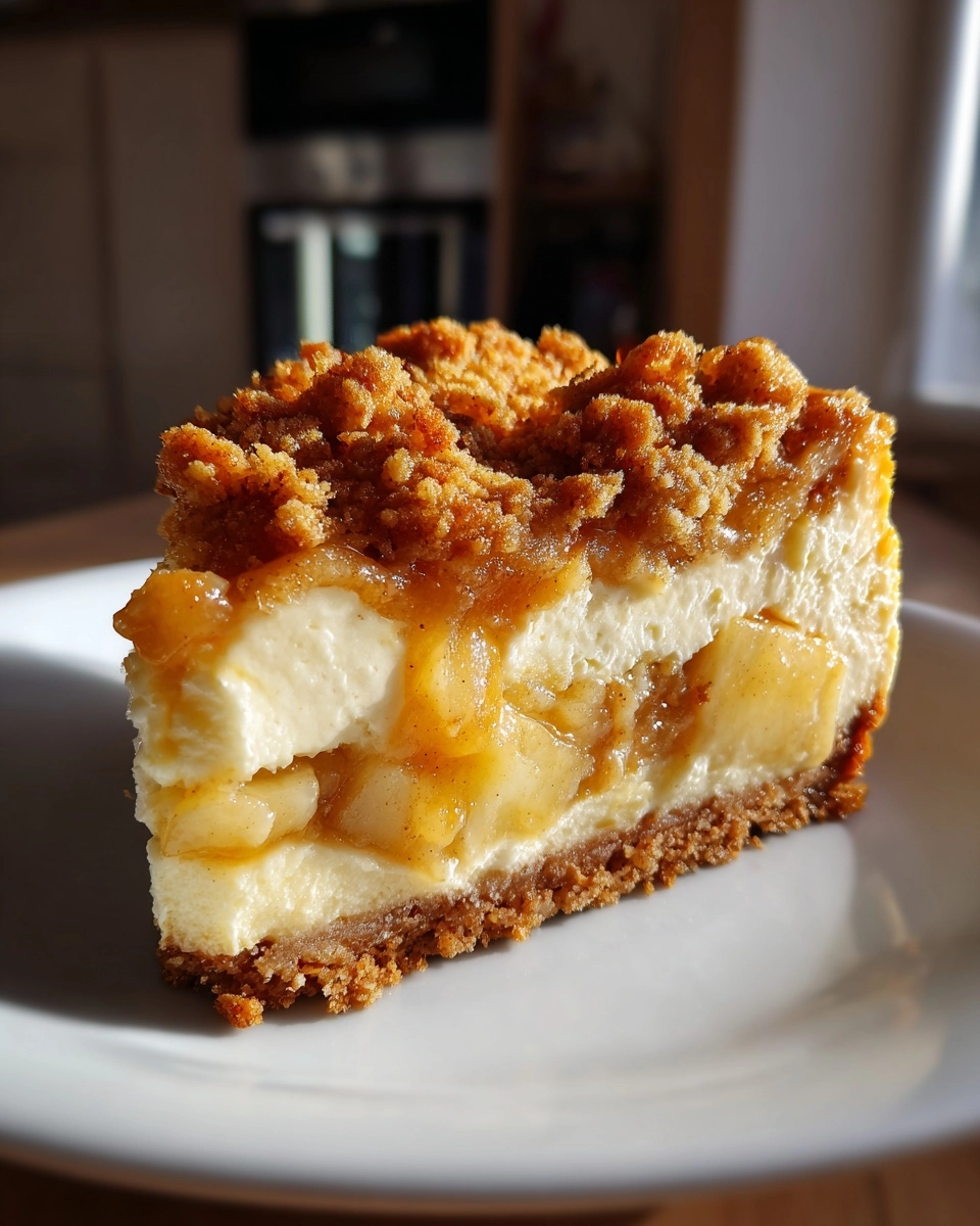 Vegan Apple Crumble Cheesecake