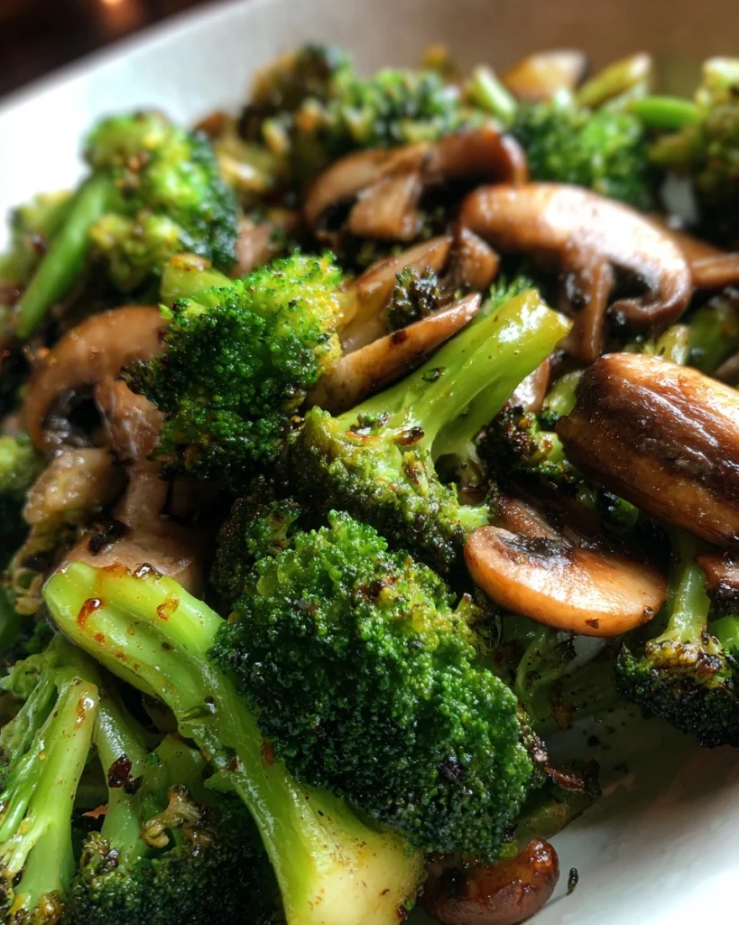 Vegan Broccoli and Mushroom Stir Fry