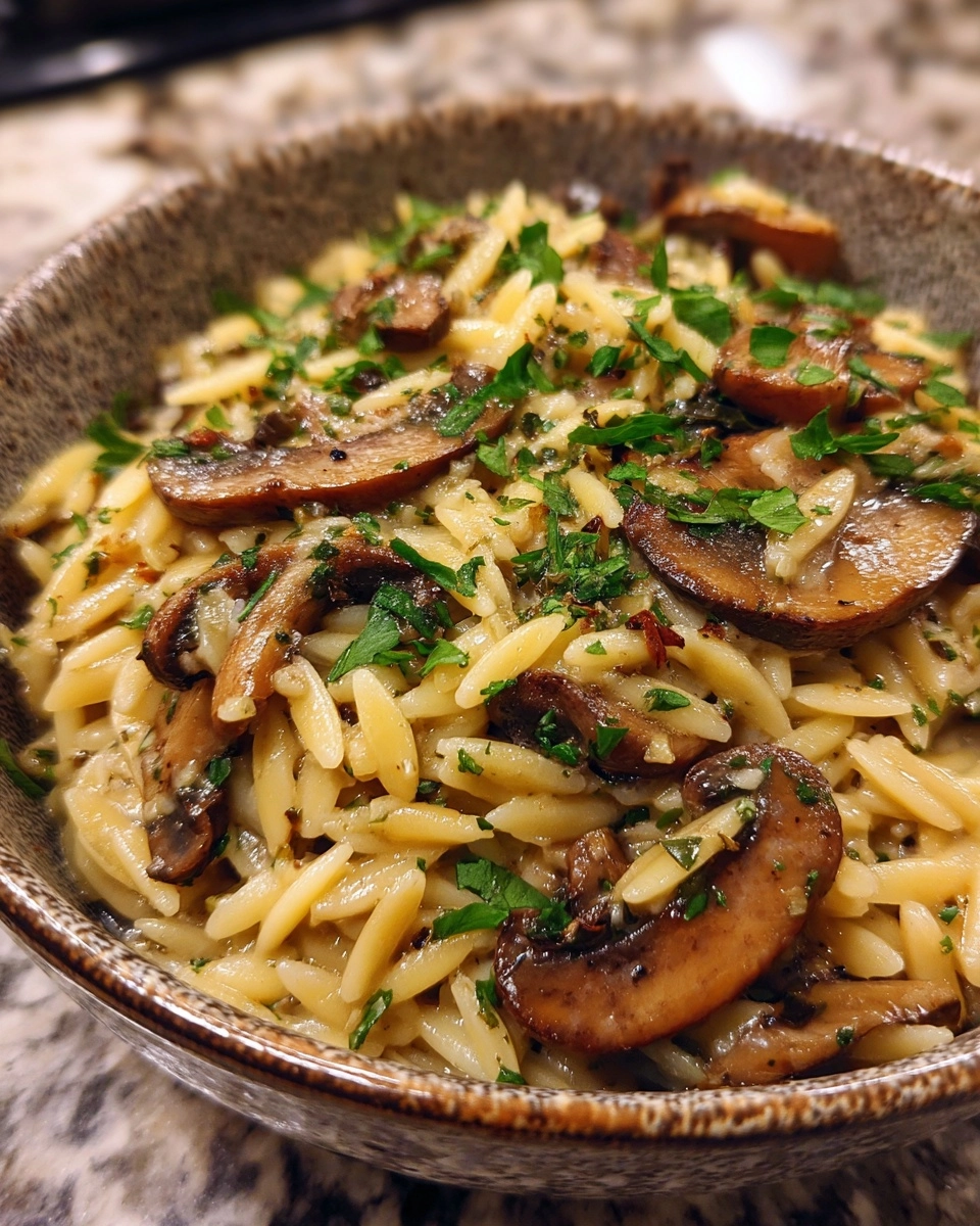20-Minute Creamy Mushroom Orzo Recipe â€“ Irresistible Comfort