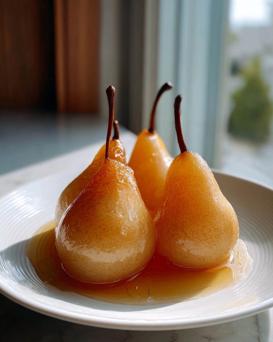 4-Ingredient Poached Pears Recipe: Irresistible Dessert