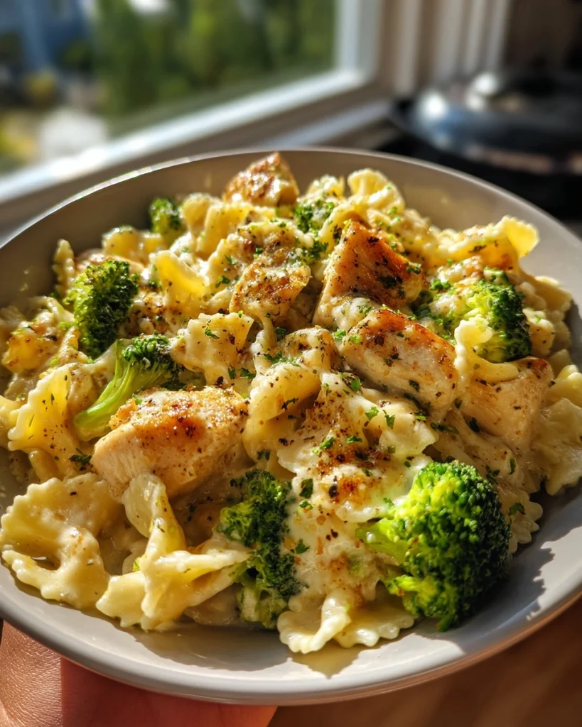 Creamy 20-Minute Chicken Broccoli Baked Alfredo Recipe