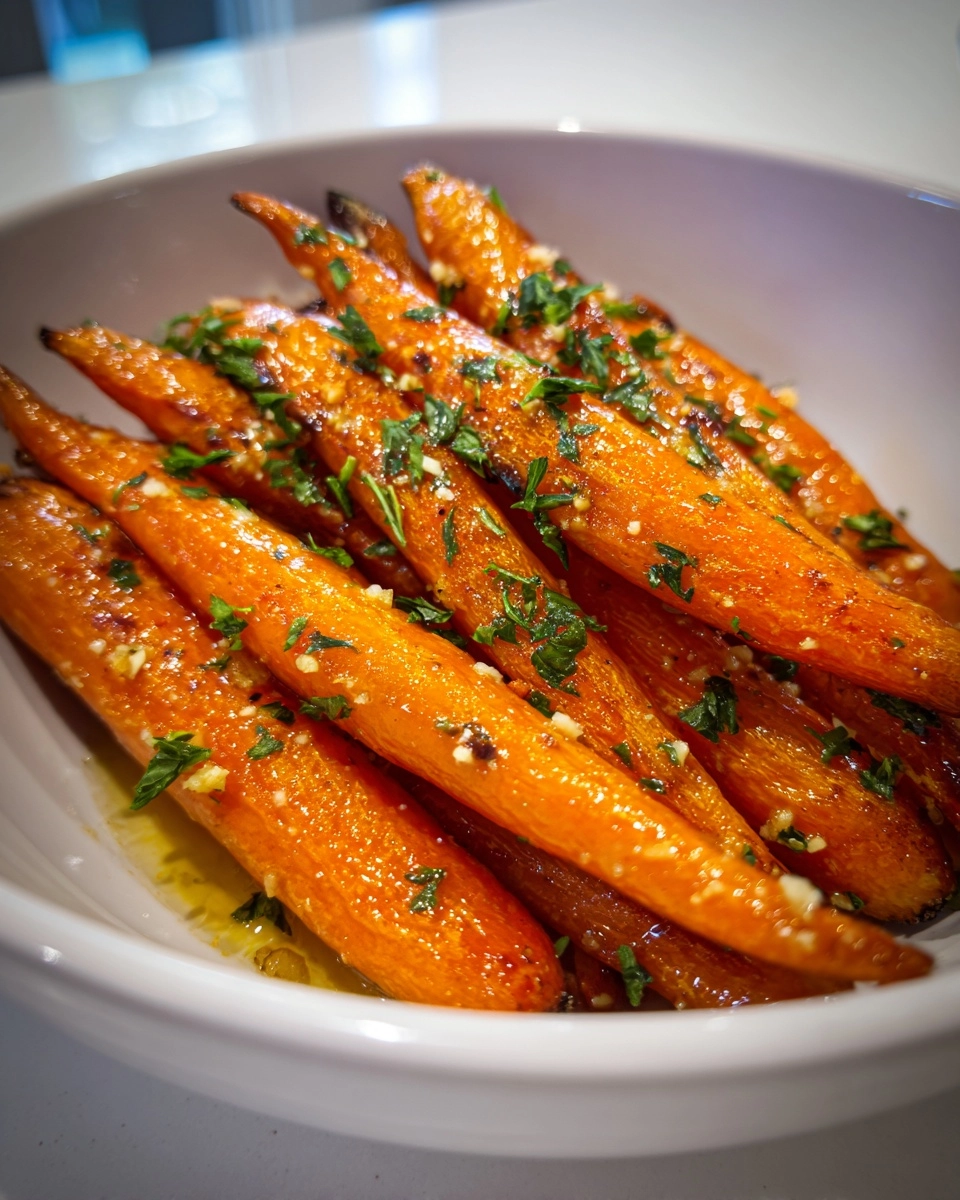 Crispy Roasted Garlic Parmesan Carrots