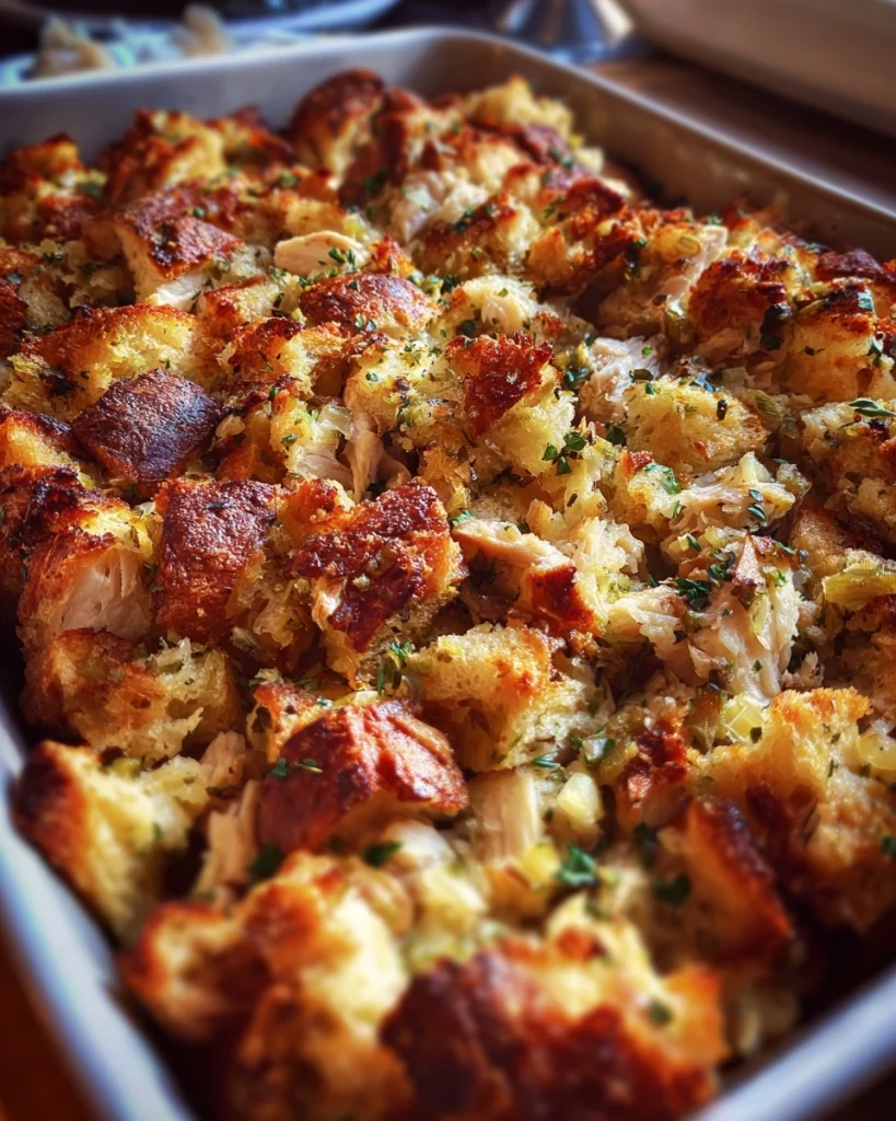 Easy Rotisserie Chicken Stuffing Casserole Made Simple!