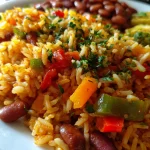 Flavor Explosion! Spanish Rice and Beans & Peppers Delight