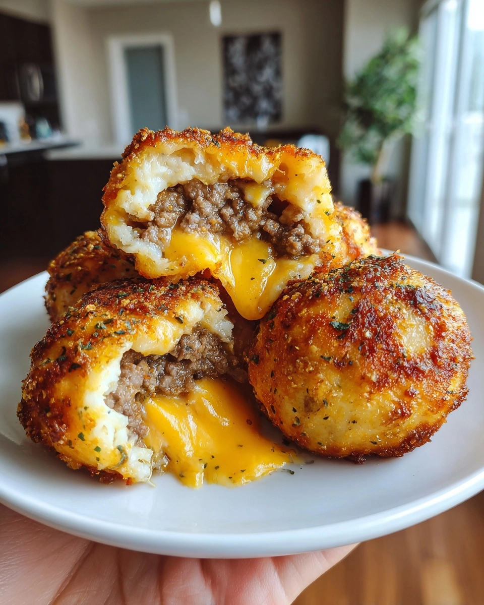 Garlic Parmesan Cheeseburger Bombs