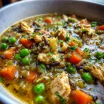 Hearty Chicken and Wild Rice Soup in 1 Pot