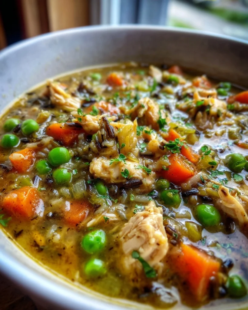 Hearty Chicken and Wild Rice Soup in 1 Pot