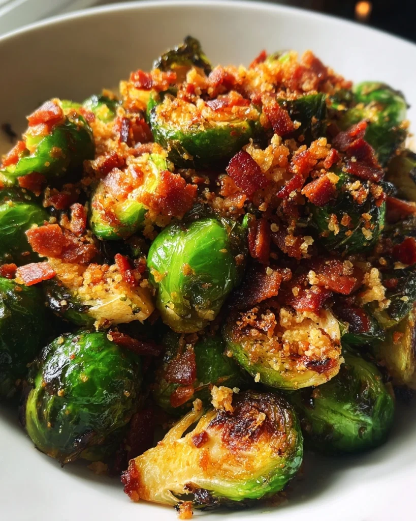 Irresistible Roasted Brussels Sprouts with Bacon in 25 Min