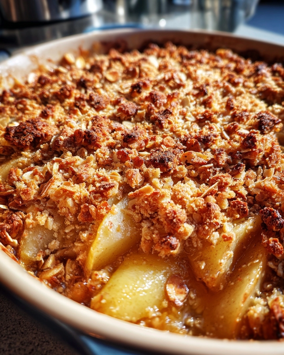 Irresistible Warm Pear & Almond Crumble Recipe in 35 Minutes