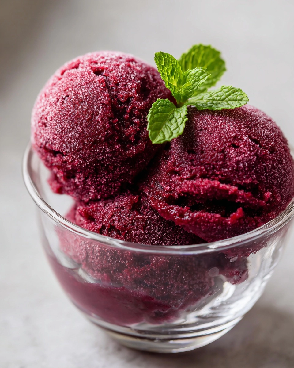 Refreshing Delight: Indulge in Cardamom Plum Sorbet!