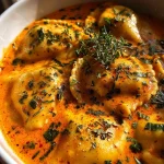 Soup Goals: Roasted Red Pepper Ravioli for a Cozy Savor